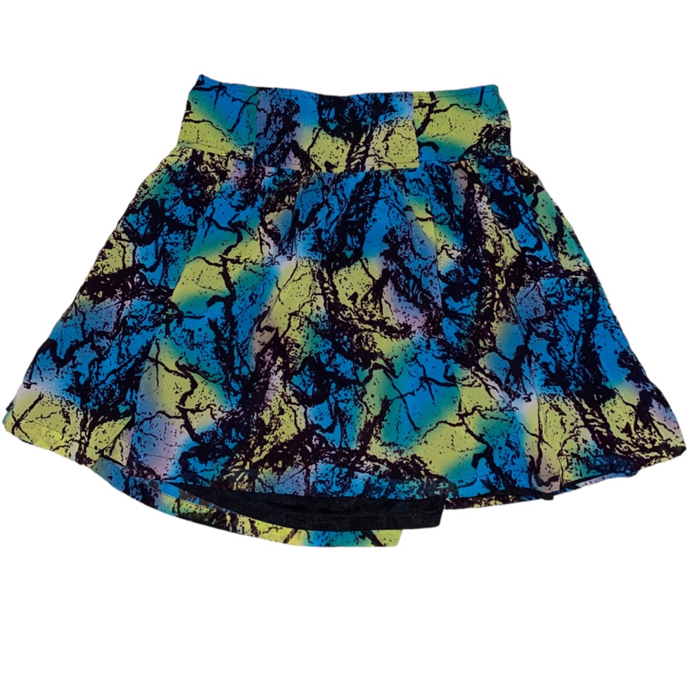 H&M Mini Skirt green & blue Sz 6